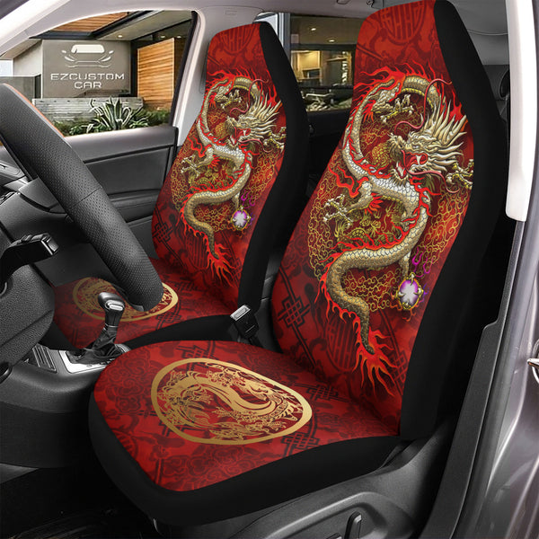 Golden Asia Dragon Car Seat Covers - EzCustomcar - 1