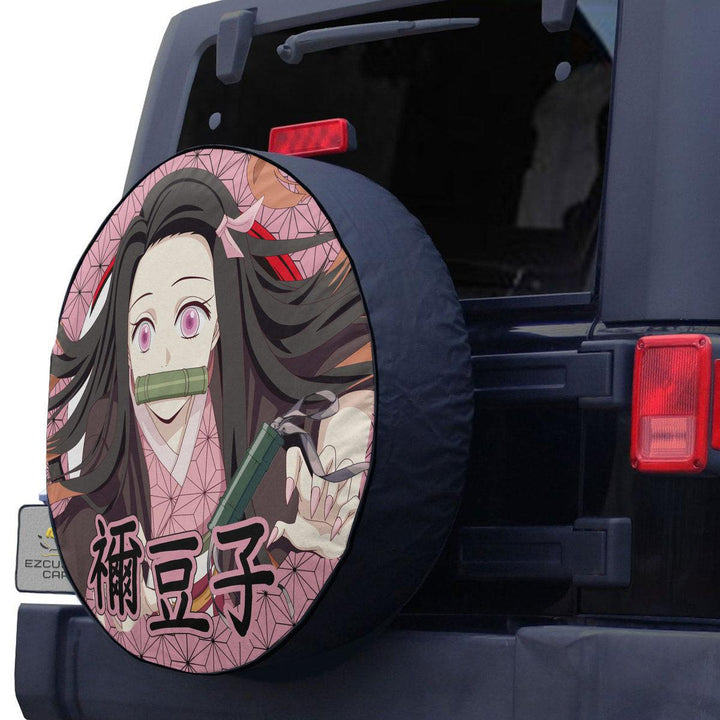 Nezuko Kamado Spare Tire Cover Custom Demon Slayer Anime Car Accessories - EzCustomcar - 2