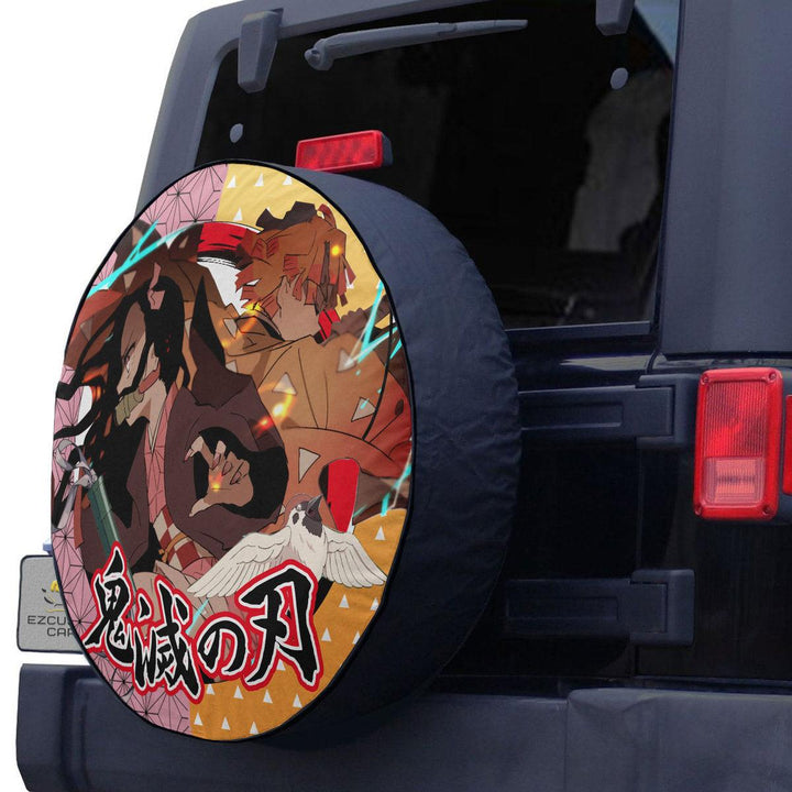 Zenitsu x Nezuko Spare Tire Cover Demon Slayer Anime Custom Car Accessories - EzCustomcar - 2