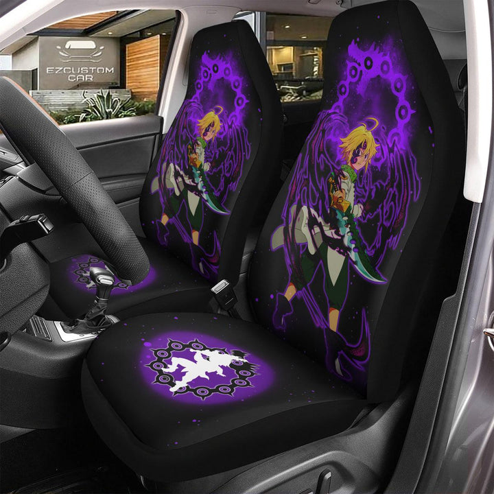 Seven Deadly Sins Custom Anime Car Seat Covers Meliodas Dragon Sin of Wrath Car Accessories - EzCustomcar - 3