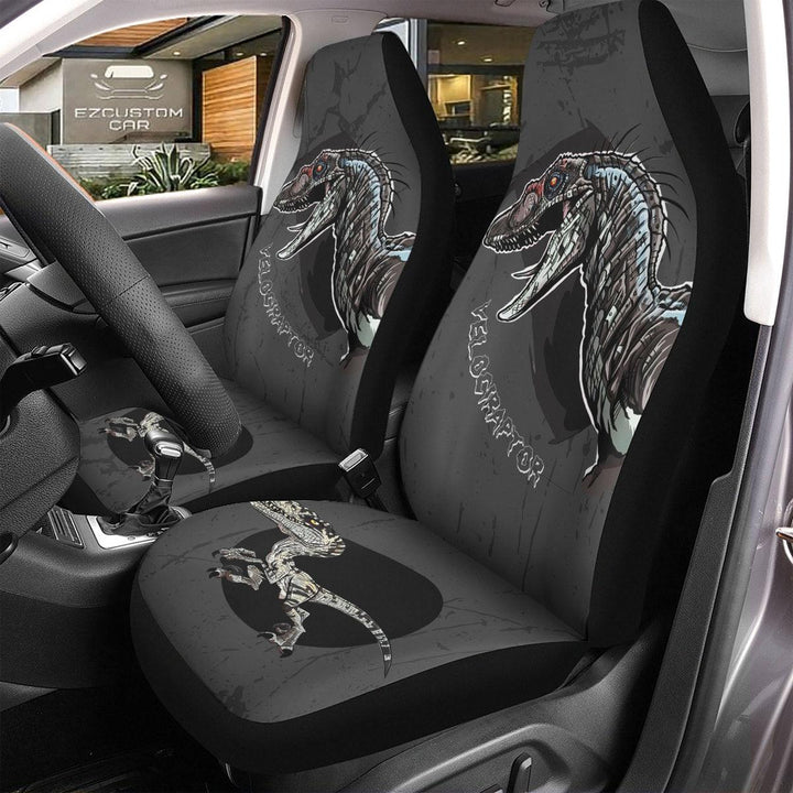Velociraptor Car Seat Covers Custom Dinosaur Car Accessories - EzCustomcar - 1