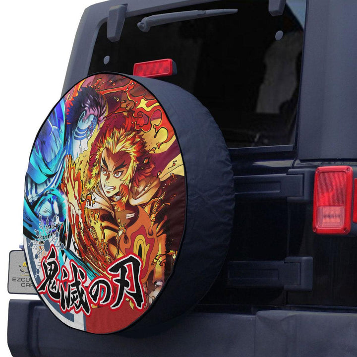 Akaza x Rengoku Spare Tire Cover Custom Demon Slayer Anime Car Accessories - EzCustomcar - 2