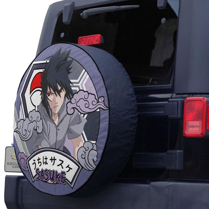 Uchiha Sasuke Spare Tire Cover Naruto Anime Custom Car Accessories - EzCustomcar - 1