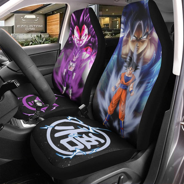 Goku Ultra Instinct x Vegeta Ultra Ego Car Seat Covers Custom Dragon Ball Anime Car Accessories - EzCustomcar - 3