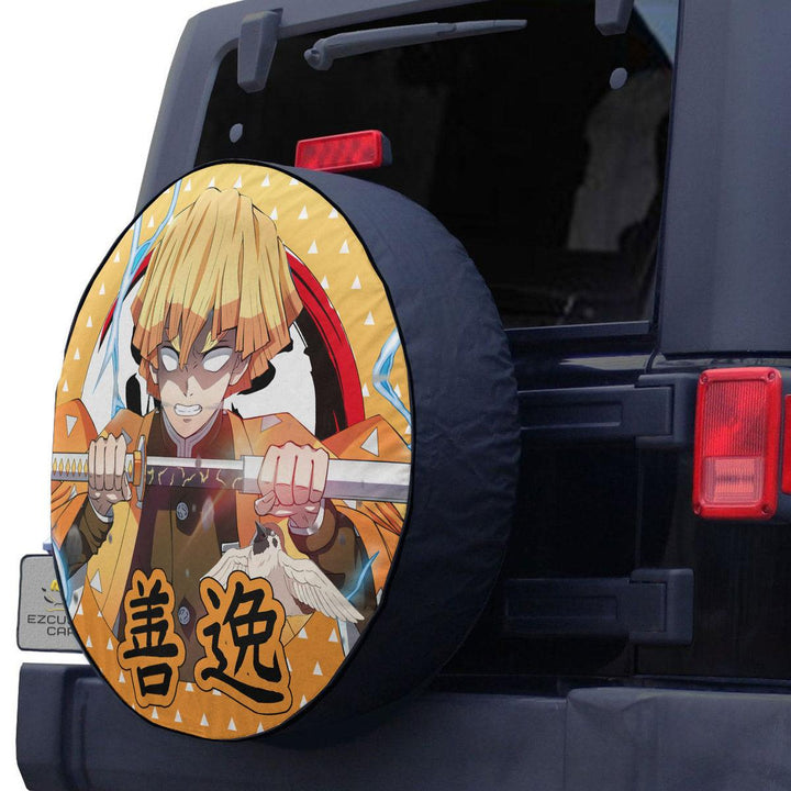 Zenitsu Agatsuma Spare Tire Cover Custom Demon Slayer Anime Car Accessories - EzCustomcar - 2