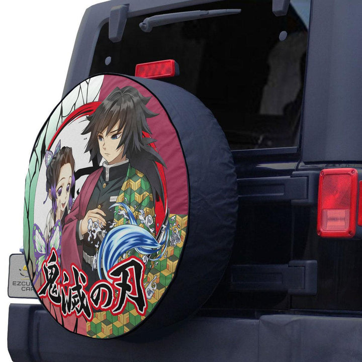 Giyuu x Shinobu Spare Tire Cover Custom Demon Slayer Anime Car Accessories - EzCustomcar - 2