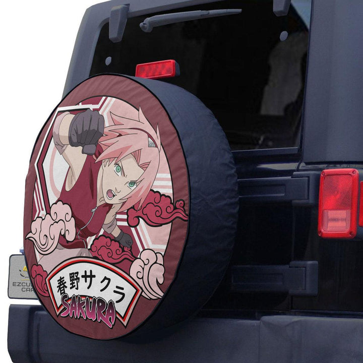 Haruno Sakura Spare Tire Cover Custom Naruto Anime Car Accessories - EzCustomcar - 1