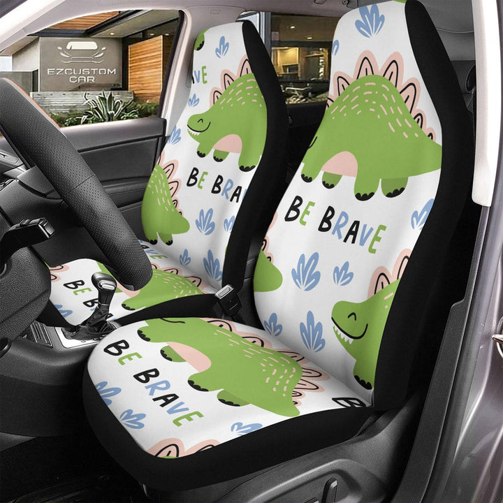 Dinosaur Car Seat Covers Custom Cute Stegosaurus Car Accessories - EzCustomcar - 1
