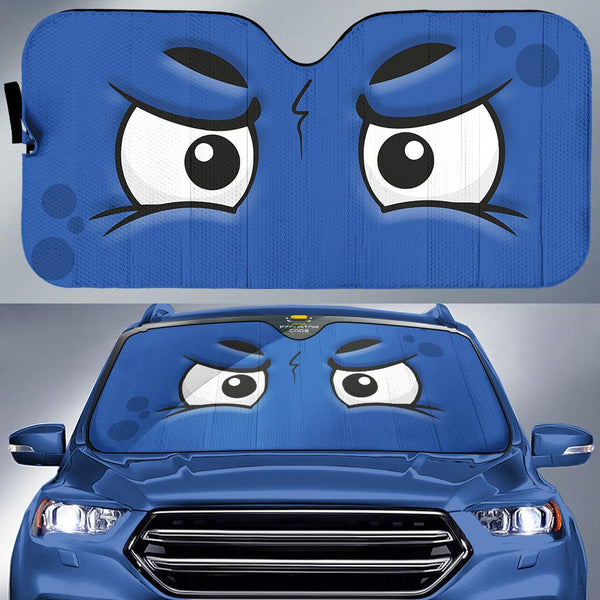 Serious Face Cartoon Eyes Car Windshield Sun Shadeezcustomcar-1