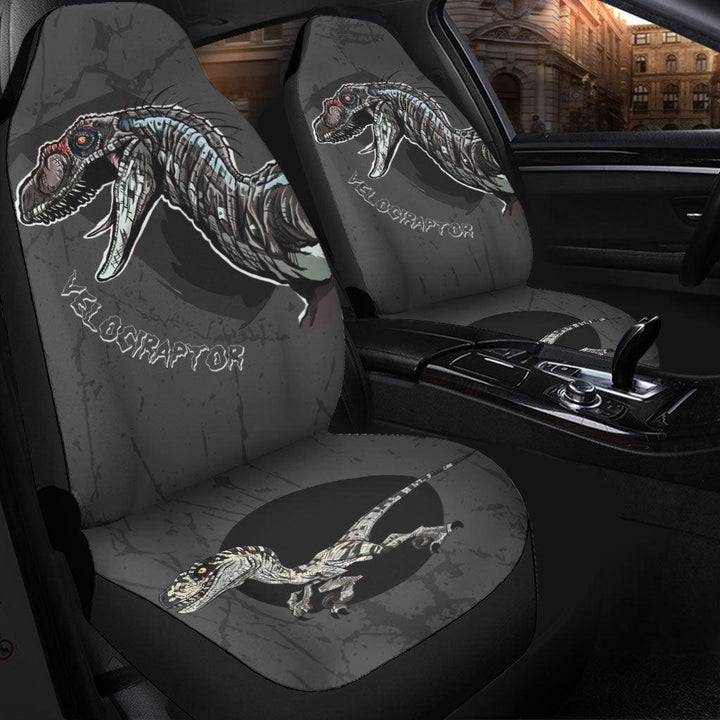 Velociraptor Car Seat Covers Custom Dinosaur Car Accessories - EzCustomcar - 2