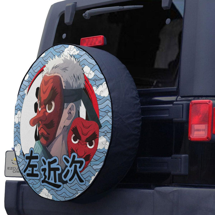 Sakonji Urokodaki Spare Tire Cover Custom Demon Slayer Anime Car Accessories - EzCustomcar - 3