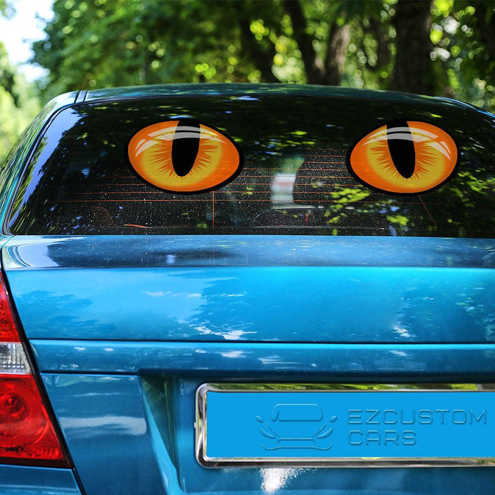 Cat 3D Eyes Car Sticker Custom Cartoon Car Accessories - EzCustomcar - 4