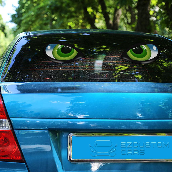 3D Stereo Reflective Cat Eyes Car Sticker Cartoon Custom Car Accessories - EzCustomcar - 3