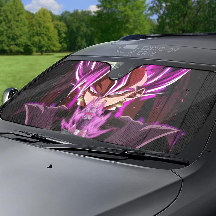 Dragon Ball Super Anime Car Accessories Custom Black Goku Car Sun shade - EzCustomcar - 2