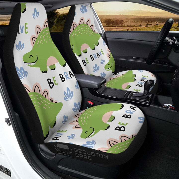 Dinosaur Car Seat Covers Custom Cute Stegosaurus Car Accessories - EzCustomcar - 3