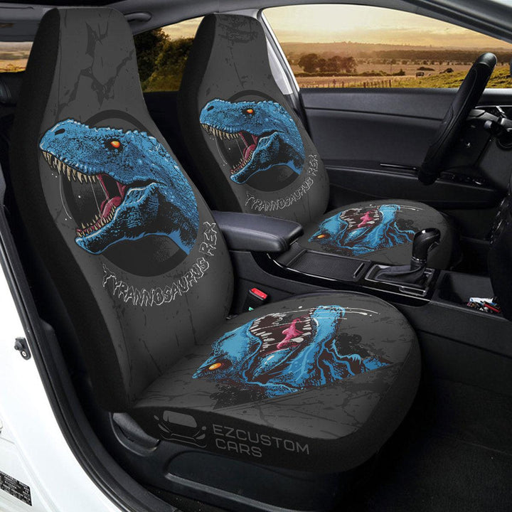 Tyrannosaurus Rex Car Seat Covers Custom Dinosaur Car Accessories - EzCustomcar - 3