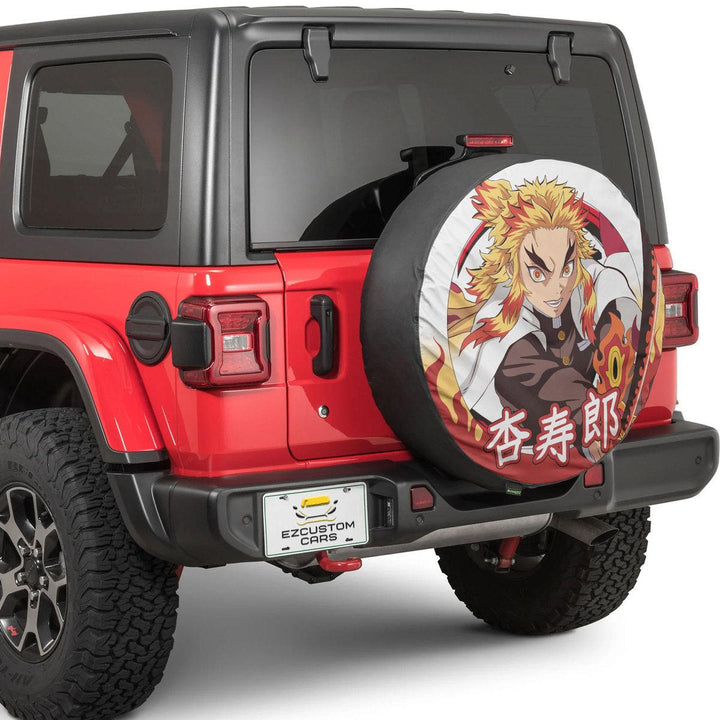 Kyojuro Rengoku Spare Tire Cover Custom Demon Slayer Anime Car Accessories - EzCustomcar - 4