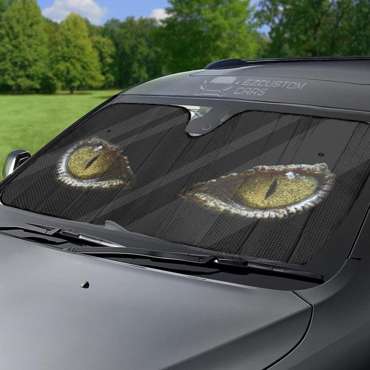 Angry Eyes Tyrannosaurus Rex Car Sun Shade Custom Dinosaur Car Accessories - EzCustomcar - 3