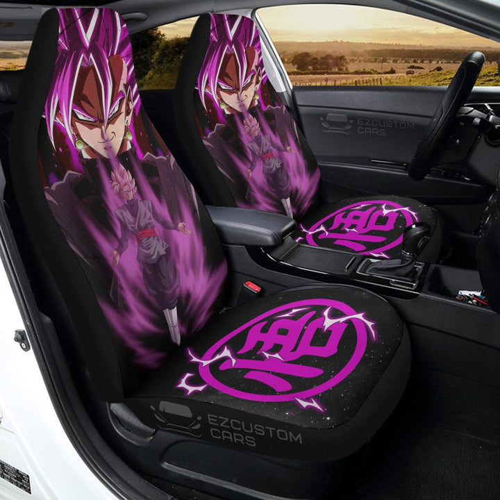 Black Goku Dragon Ball Car Seat Covers Custom Anime Car Accessories - EzCustomcar - 1