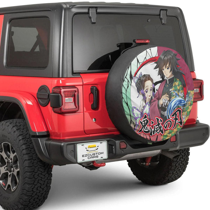 Giyuu x Shinobu Spare Tire Cover Custom Demon Slayer Anime Car Accessories - EzCustomcar - 4