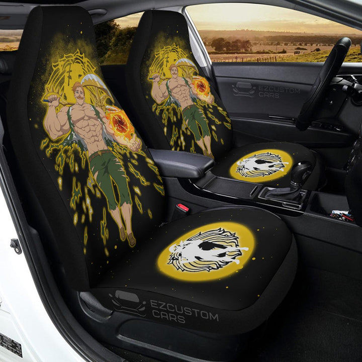 Escanor Raion Shin Car Seat Covers Custom Anime Seven Deadly Sins Car Accessories - EzCustomcar - 1