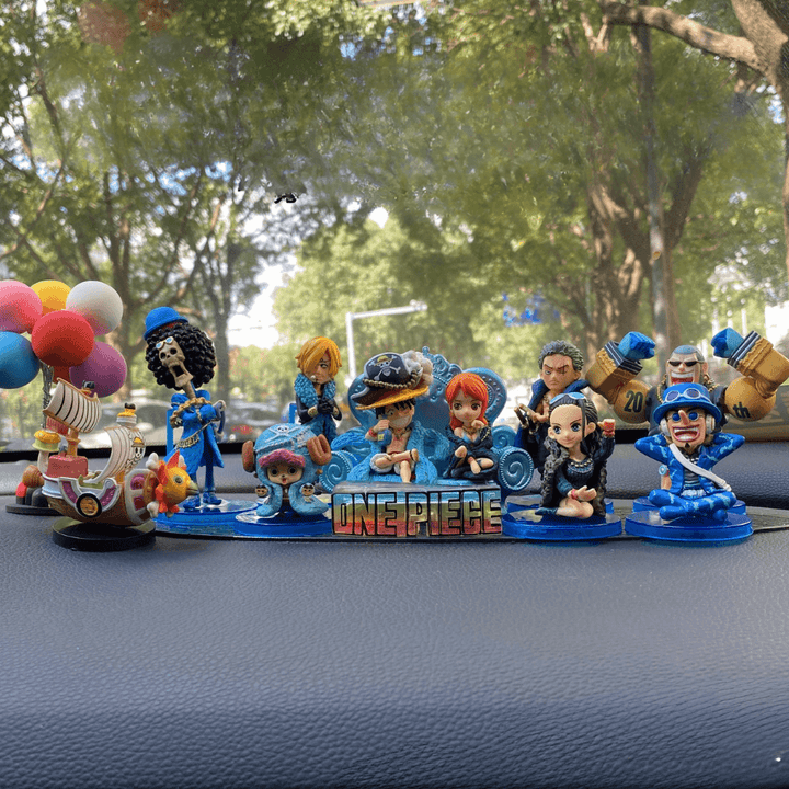One Piece Luffy Team Figure Car Dashboard Ornament Decoration Anime Car Accessories - EzCustomcar - 2