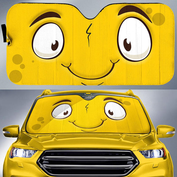Easy Face Cartoon Eyes Car Windshield Sun Shadeezcustomcar-1