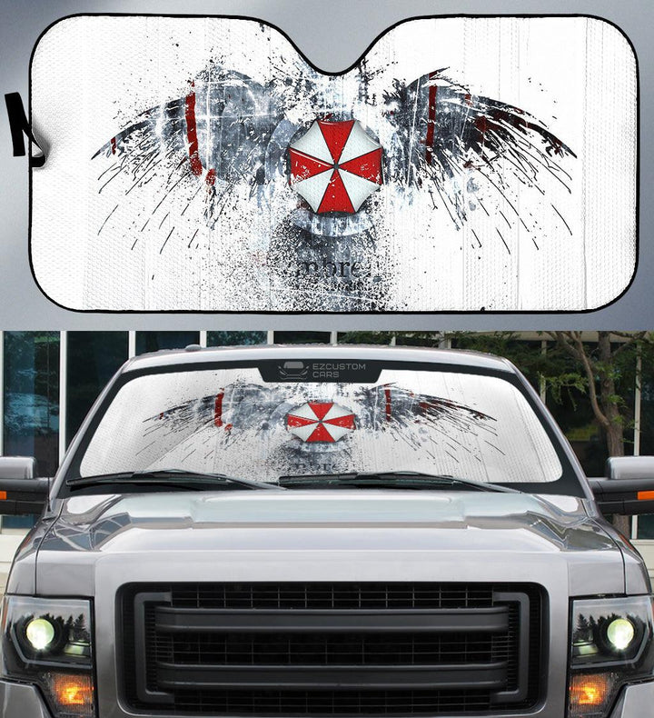 Resident Evil: Umbrella Corps Car Accessories Anime Car Windshield Sun Shade Umbrella Corporation Symbol - EzCustomcar - 1