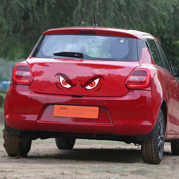 Angry Cartoon Eyes Car Sticker Custom Car Accessories - EzCustomcar - 1