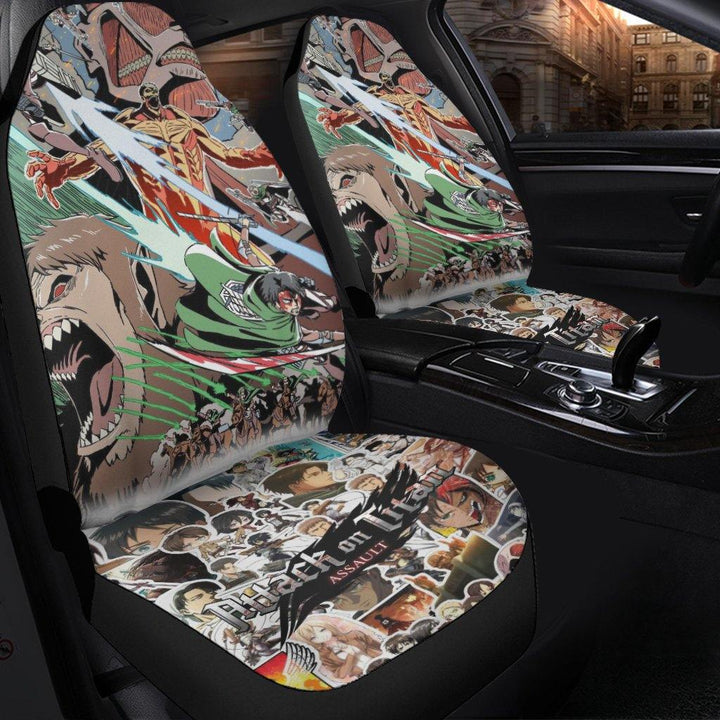 Attack On Titan Anime Custom Car Seat Covers Fan Gift - Customforcars - 3