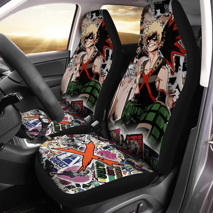 Bakugo Manga Car Seat Covers Anime My Hero Academia Fan Giftezcustomcar.com-1
