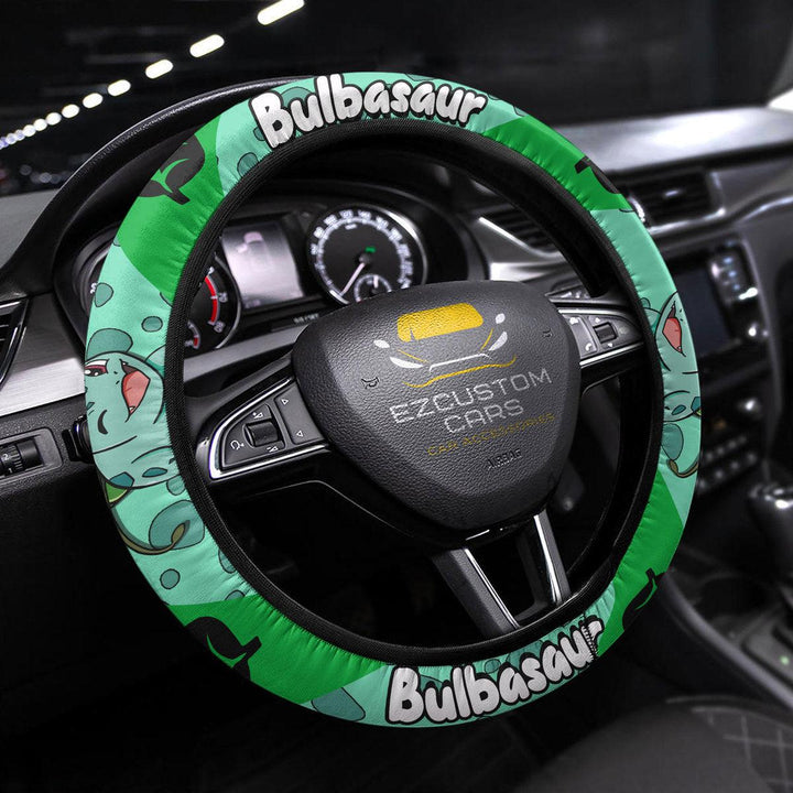 Bulbasaur Steering Wheel Cover Custom Pokemon Anime Car Accessories - EzCustomcar - 1