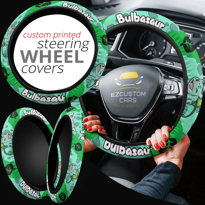 Bulbasaur Steering Wheel Cover Custom Pokemon Anime Car Accessories - EzCustomcar - 4
