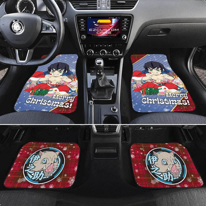 Demon Slayer Car Accessories Anime Car Floor Mats Inosuke Hashibira Christmas - EzCustomcar - 2