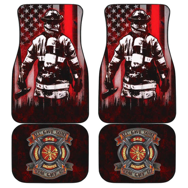 Firefighter Car Accessories Custom Car Floor Mats American Flag Firefighter - EzCustomcar - 1