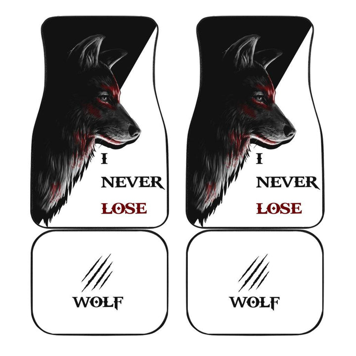 Wolf Car Floor Mats Custom Quotes I Never Lose Animal Car Accessories-ezcustomcar-1