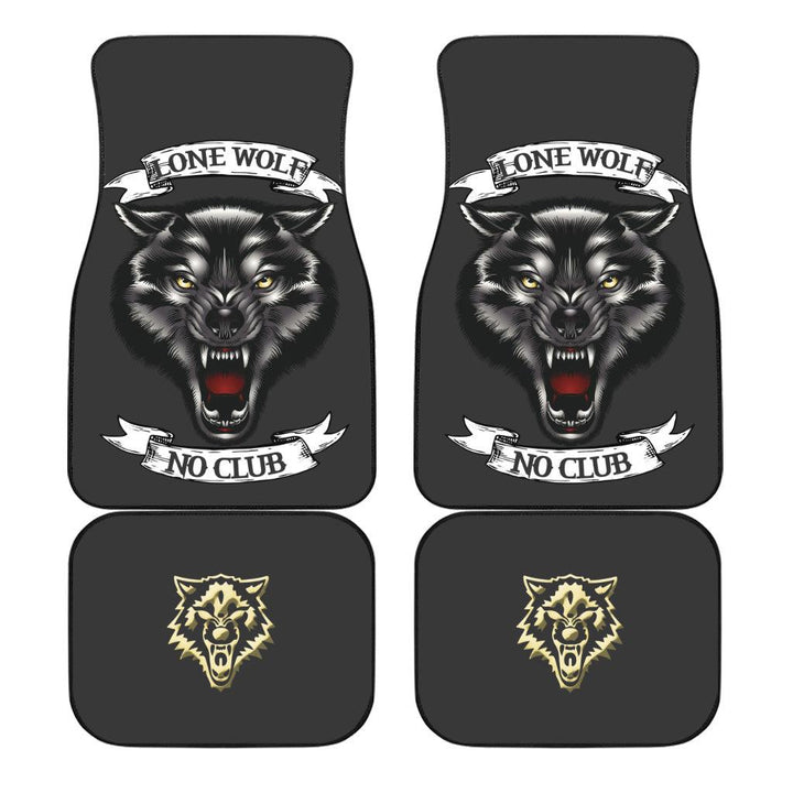 Lone Wolf No Club Car Floor Mats Custom Animal Car Accessories-ezcustomcar-1