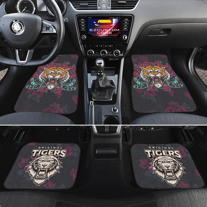 Rose x Tiger Car Floor Mats Custom Tiger Car Accessories - EzCustomcar - 2