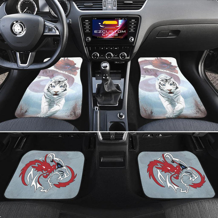 Dragon x Tiger Car Floor Mats Custom Tiger Car Accessories - EzCustomcar - 2