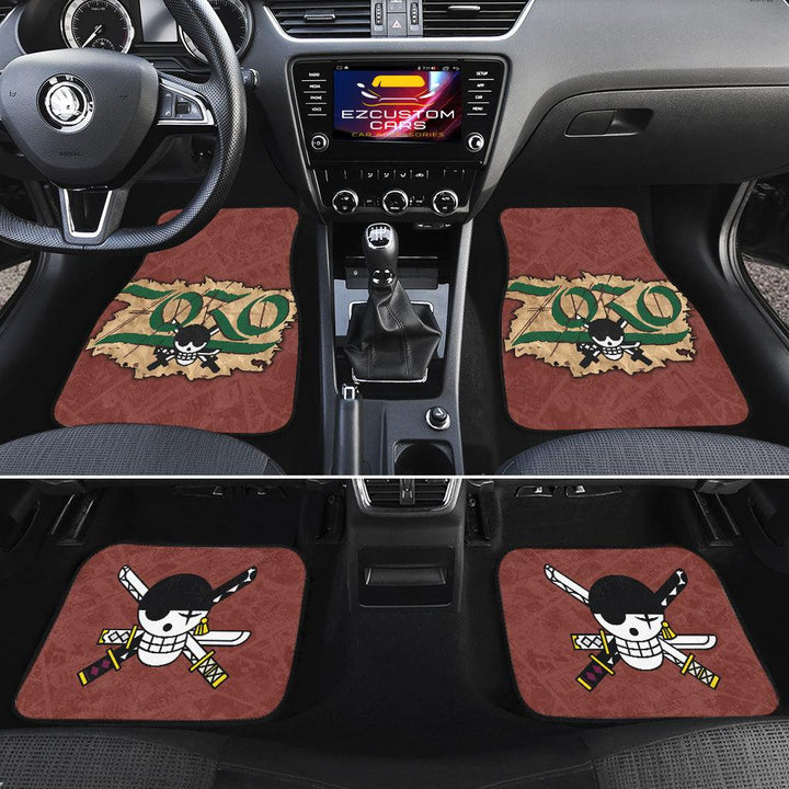 Roronoa Zoro Car Floor Mats Custom One Piece Zoro Flag Car Accessories-ezcustomcar-12