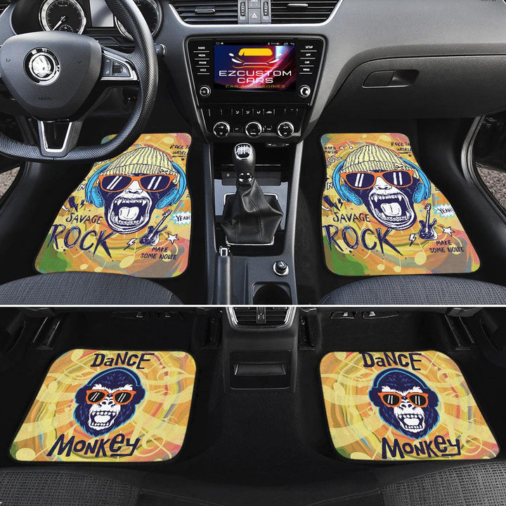 Rock Monkey Car Floor Mats Custom Animal Car Accessories - EzCustomcar - 2