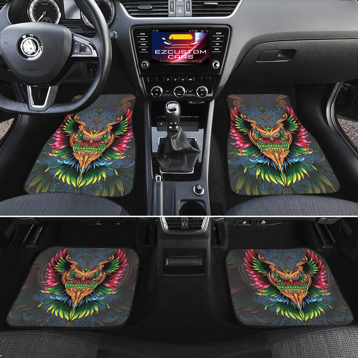 Colourful Owl Car Floor Mats Custom Owl Car Accessories - EzCustomcar - 2