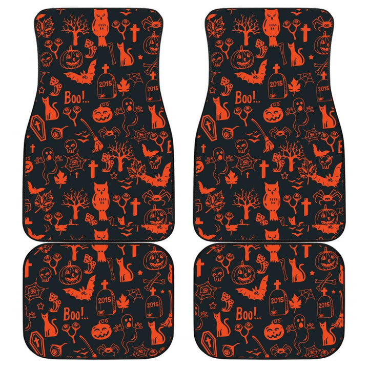 Halloween Car Accessories Custom Car Floor Mats Halloween Boo Parttern - EzCustomcar - 1