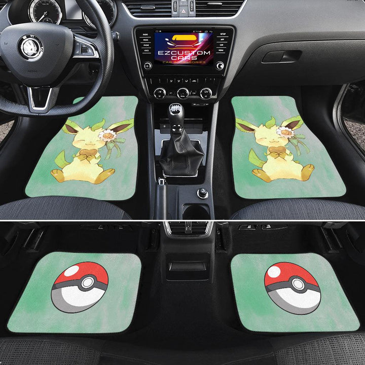 Pokemon Car Accessories Anime Car Floor Mats Leafeon Bloom - EzCustomcar - 2