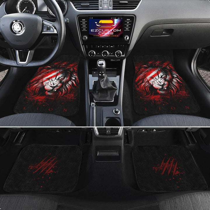 Red Lion Car Floor Mats Custom Lion Car Accessories - EzCustomcar - 2