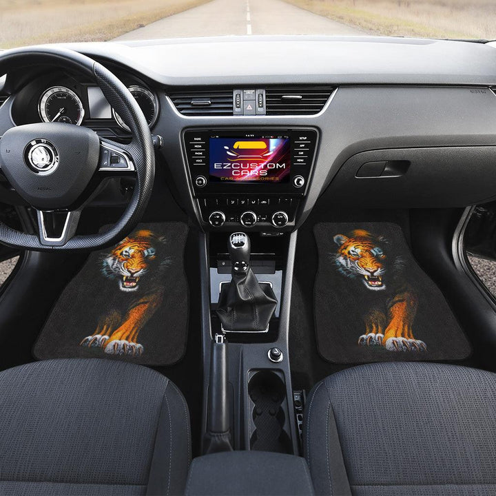 Angry Tiger Car Floor Mats Custom Tiger Car Accessories - EzCustomcar - 4