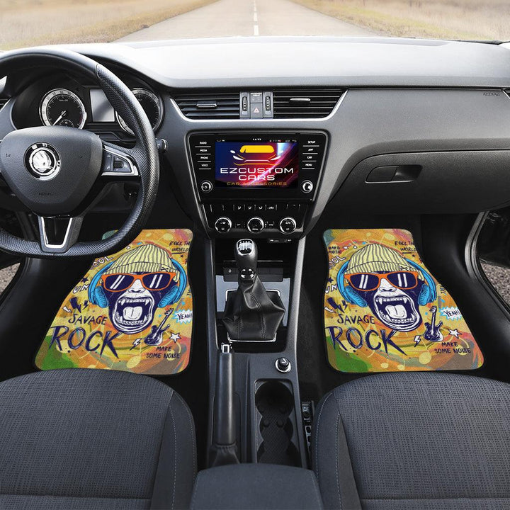 Rock Monkey Car Floor Mats Custom Animal Car Accessories - EzCustomcar - 4