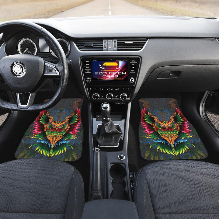 Colourful Owl Car Floor Mats Custom Owl Car Accessories - EzCustomcar - 4
