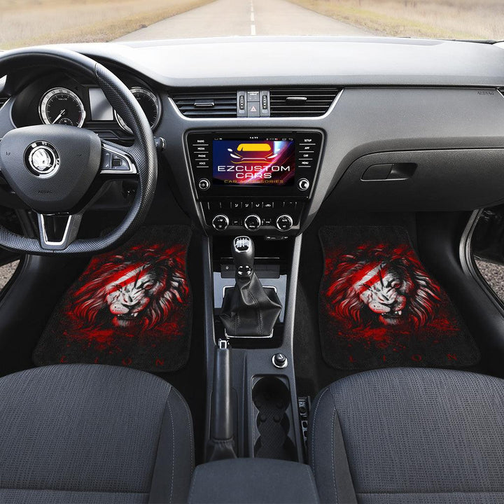 Red Lion Car Floor Mats Custom Lion Car Accessories - EzCustomcar - 4