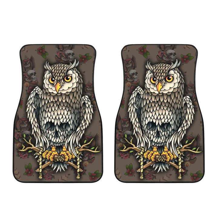 Skull and Owl Car Floor Mats Custom Owl Car Accessories - EzCustomcar - 3